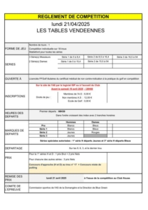 LES TABLES VENDEENNES @ Golf de la Domangere